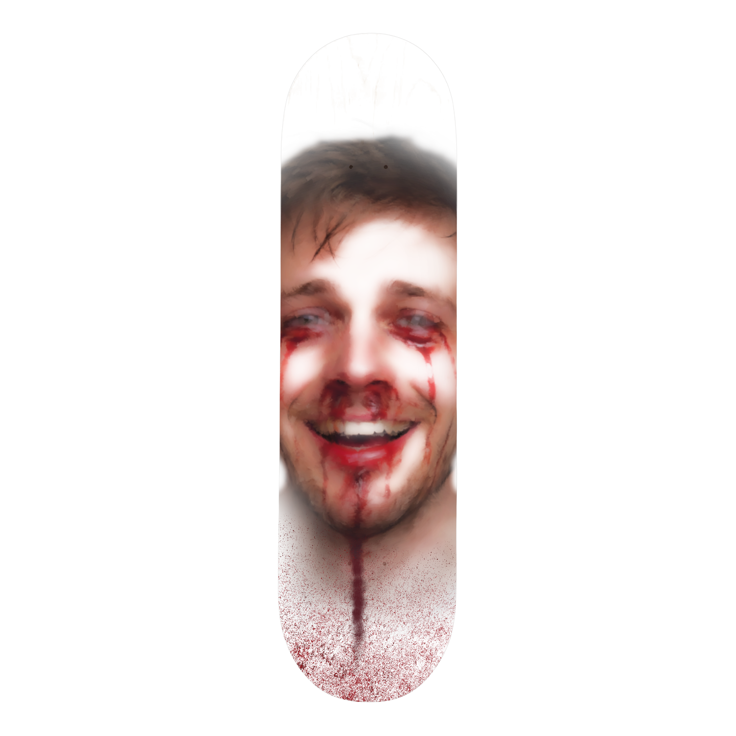 ‘Smile if you’re trying’ skateboard deck