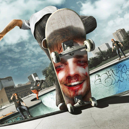 ‘Smile if you’re trying’ skateboard deck